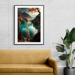 Beautiful Lake - Digital Download - Printable Wall Art, Wall Decor, Home Decor, Print Wall Art Poster.
