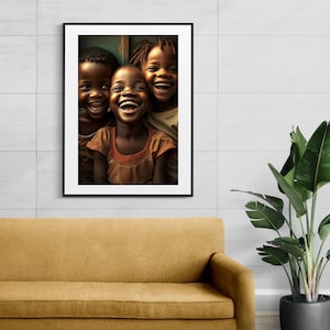 Happy Kids - Digital Download - Printable Wall Art, Wall Decor, Home Decor, Wall Art Poster Print.