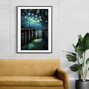 Starry Night Over the Rhône by Vincent Van Gogh - Digital Download, Printable Wall Art, Wall Decor, Home Decor, Print Wall Art Poster.