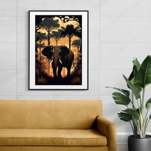 Abstract Elephant - Digital Download - Printable Wall Art, Wall Decor, Home Decor, Print Wall Art Poster.