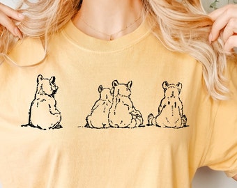Cute Bear Cubs Vintage T Shirt, Retro 90s Bear Shirt, Retro Bear Tshirt, Bear Lovers, Funny Bear Tee, Oversized Unisex Washed Tee