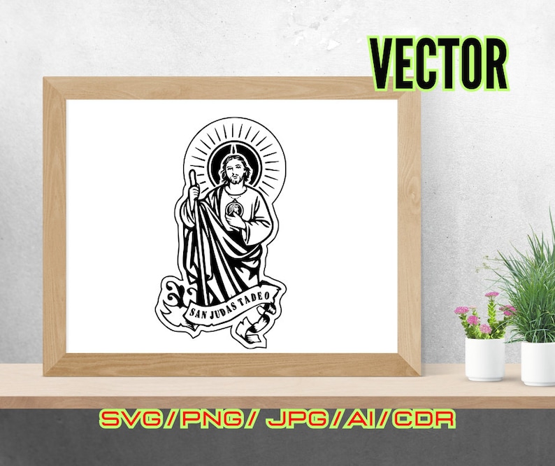 San Judas Tadeo 3, San Juditas 3 vector, saints vector image 3