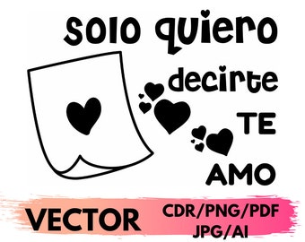 Vector Spanish Valentine's Day