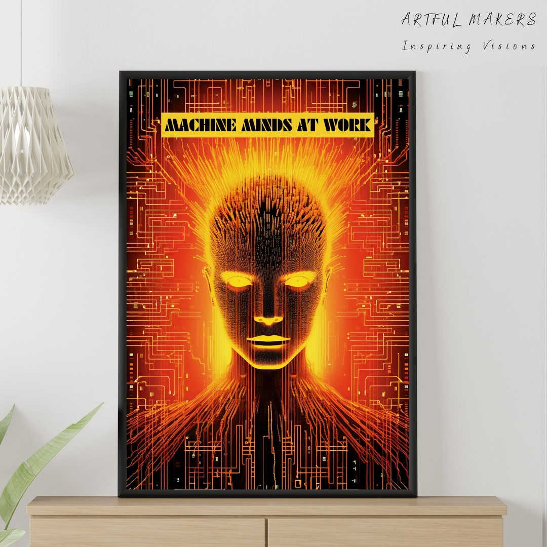 AI Printable Art, Artificial Intelligence Digital Art, Machine Minds at ...