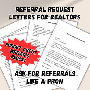 Plantillas de cartas de solicitud de recomendación para agentes inmobiliarios, cartas de ejemplo para prospección, marketing inmobiliario, generación de clientes potenciales, solicite una recomendación fácilmente