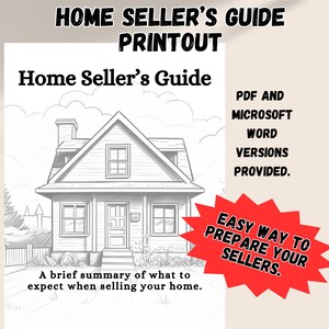 Real Estate Seller's Guide, Prepare Your Clients for the Sales Process, Realtor Client Walkthrough, Educate Clients Selling Their Home. image 1