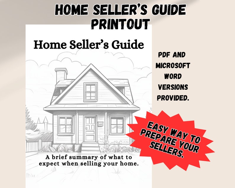 Real Estate Seller's Guide, Prepare Your Clients for the Sales Process, Realtor Client Walkthrough, Educate Clients Selling Their Home. image 1