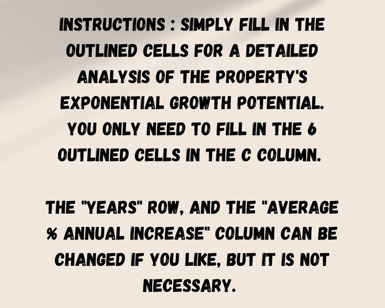 Exponential Growth Analysis for Real Estate Future Value Pro Etsy