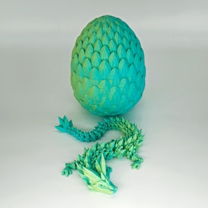 3D Printed Crystal Dragon - Articulated - Optional Egg - Fidget Toy