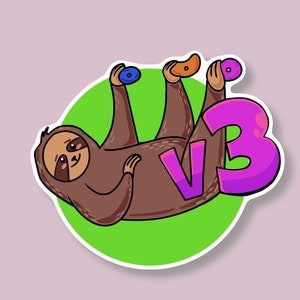 V3 Rock Climbing Stickers // Klimbadge voor laptops, telefoons, beloningen, waterflessen, bagage, reizen
