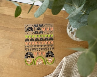 Rub Ons Regenbogen Herzen A5