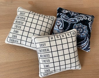 Nadelkissen für Nähmaschinennadeln mit Paisley schwarz | DIY Hunger