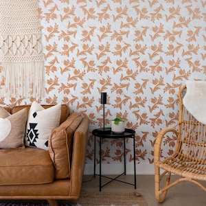 Agathokles Wall Art Stencil-Floral Stencil for Walls instead of Floral Wallpaper-Large Flower Stencil for Painting-Nature Stencils for Walls