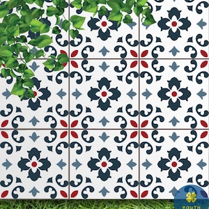 Memosy Tile Stencil-Cost Effective Alternative to Floor Renovation-DIY Home Decor for Tile Refresh-Moroccan Tile Stencil for Easy Home Decor