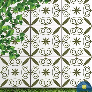 Galini Tile Stencil-DIY Cement Tile for Wall and Floor-Easy and Quick Tile Update-Moroccan Tile Stencil for Easy Home Decor-Reusable Stencil