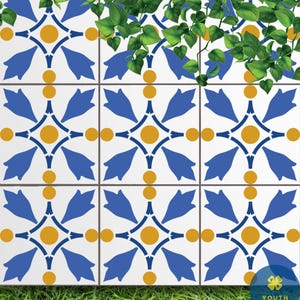 Aglaia Tile Stencil-DIY Cement Tile for Walls and Floors-Large Stencil-Paint Old Tile and Save-Reusable Tile Stencils for Home Improvements