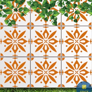 Heraclius Tile Stencil-Tile Stencil for Painting Your Old Tile Floor-Use on Your Floor or Backsplash-Reusable Tile Stencil for Home Makeover