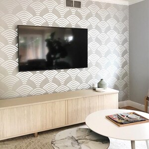 Hero Wall Art Stencil - Better than Wallpaper - Easy DIY Wall Decor with Stencils - Large Reusable Wall Stencils-Reusable Stencils for Walls