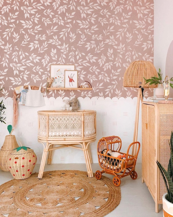 Bion Wall Art Stencil - Botanical Floral, Flower Style Decor-Floral Stencil for Walls instead of Floral Wallpaper-Large Flower Wall Stencil