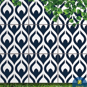 Zosimos Tile Stencil-Cement Tile Stencil for Tile Painting-DIY Home Decor for Tile Refresh-Paint Old Tile and Save-Stencil for Painting Tile