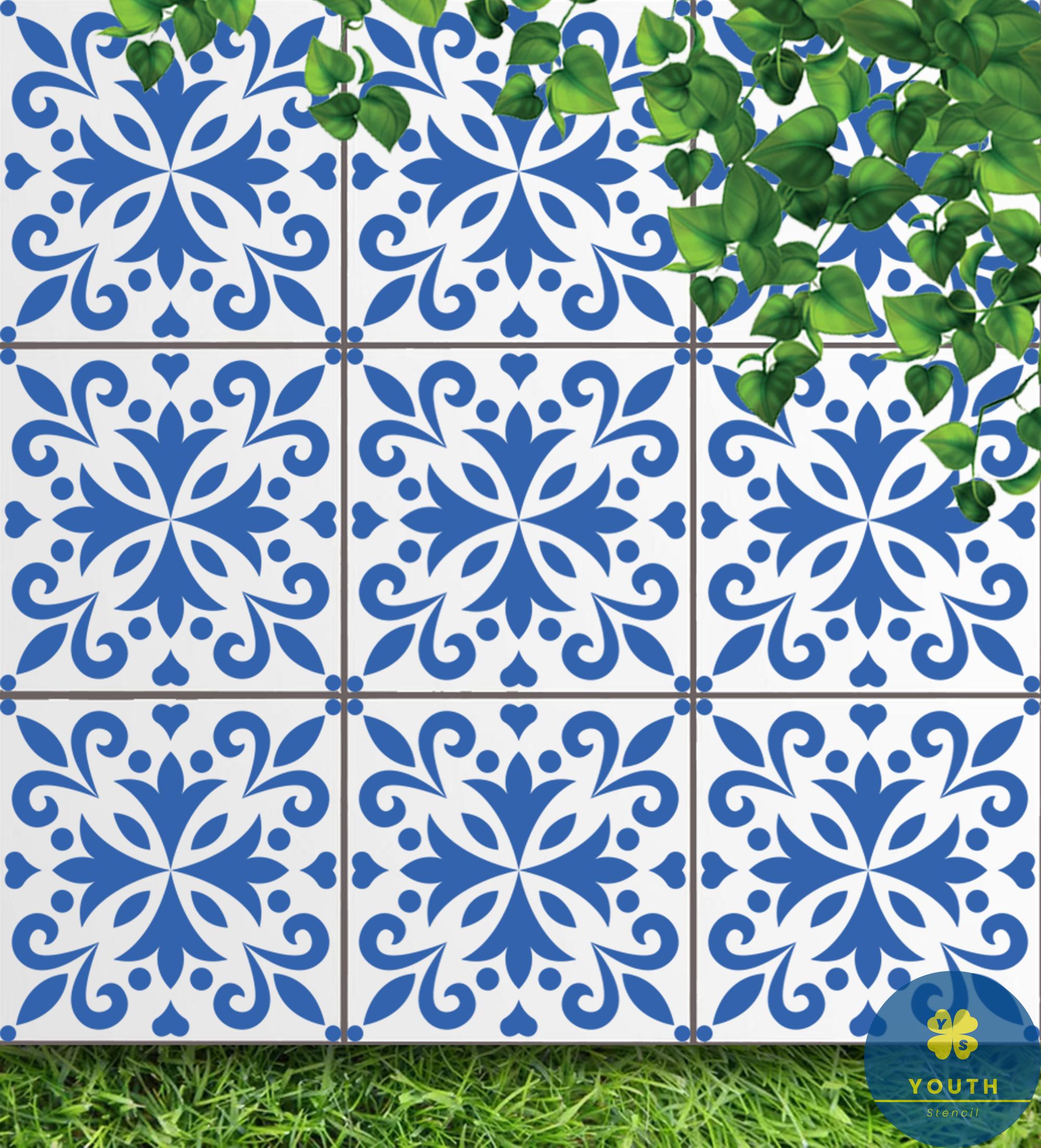 Theseus Tile Stencil-easy and Quick Tile Update-moroccan Tile Stencil for  Easy Home Decor-paint Old Tile and Save-reusable Tile Stencils - Etsy Israel, image size:2000x2204