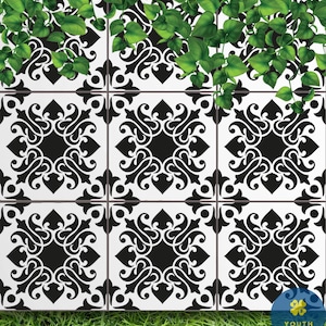 Arethousa Tile Stencil - Cost Effective Alternative to Floor Renovation - DIY Floor Decor - Tile Stencils for Painting Your Old Tile Floor