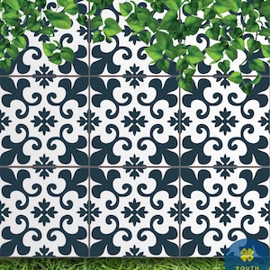 Kallisto Tile Stencil-DIY Cement Tile for Walls and Floors-Moroccan Tile Stencils for Easy DIY Home Decor-Reusable Tile Stencils for Floor