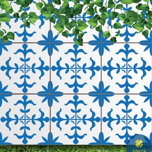 Teukros Tile Stencil - DIY Floor Decor-Easy and Quick Tile Update-Tile Stencil for Painting Floor and Wall-Use on Your Floors or Backsplash