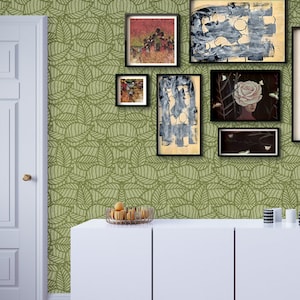 Phyllis Wall Art Stencil - Meglio della carta da parati - Design classico di grande carta da parati - Stencil floreale per pareti invece della carta da parati floreale