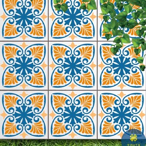 Kyrillos Tile Stencil-Cement Tile Stencils for Painting Tile-Reusable Tile Stencils for DIY Home Decor-Tile Stencil for DIY Home Improvement