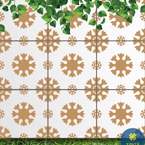 Corinthia Tile Stencil - Cement Tile Stencil for Painting Floors and Backsplashes - Easy and Quick Tile Update - Paint Old Tile and Save