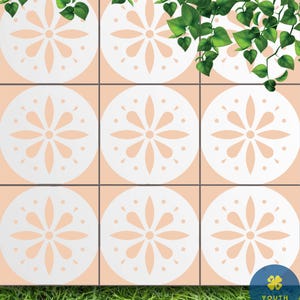 Hephaestus Tile Stencil - DIY Cement Tile for Walls and Floors - Reusable Tile Stencils for Floor - Tile Stencil for DIY Home Improvement