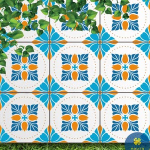 Pavlina Tile Stencil - DIY Stencil for Quick and Easy Home Improvement - Moroccan Tile Stencil for Easy Home Decor - Paint Old Tile and Save