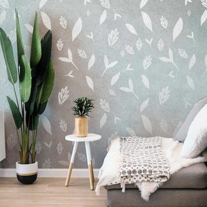 Oran Wall Stencil-Better than Wallpaper-Easy to Use Wall Stencil for a Quick Room Update-Flower Stencil for Wall instead of Flower Wallpaper