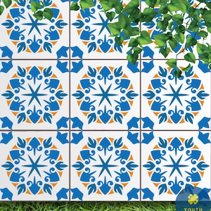 Spiro Tile Stencil - Cement Tile Stencil for Tile Painting - Easy and Quick Tile Update - Paint Old Tile and Save-Stencil for Painting Tiles