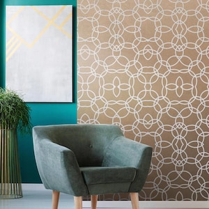 Rheie Wall Art Stencil-European Wall Mural Painting-Large Reusable Wall Stencil-Modern Stencil for Wall-Reusable Stencils for DIY Wall Decor