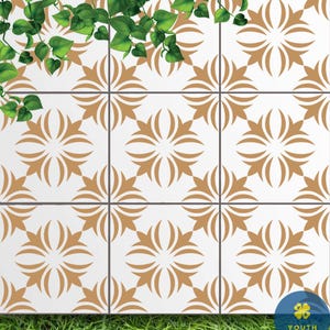 Orfeas Tile Stencil - Moroccan Tile Stencil for Easy Home Decor - Reusable Tile Stencils for Floor-Tile Stencil for Painting Floor and Wall