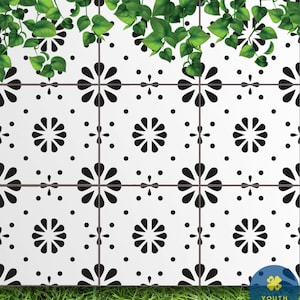 Agapios Tile Stencil-DIY Tile Makeover-Easy and Quick Tile Update-Reusable Tile Stencils for DIY Home Decor-Tile Stencil for Easy Home Decor