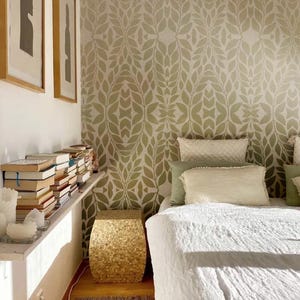 Dardanos Wall Art Stencil - Easy Wall Decor Stencil-Floral Stencil for Walls instead of Floral Wallpaper-Reusable Nature Stencils for Walls