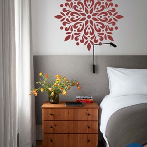 Kali Mandala Stencil - Better than Indian Decals - Mandala Stencil for Painting Walls - Reusable Moroccan Mandala Stencil - Stencil on Wood