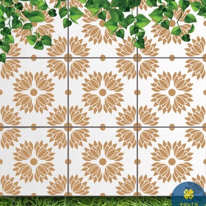 Gabija Tile Stencil - DIY Stencil for Quick and Easy Home Improvement - Reusable Tile Stencils for Home Improvements - Use on Your Floor