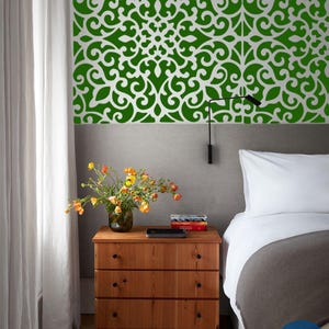 Dido Mandala Stencil-Better Than Wallpaper-Large Indian Wall Stencil for Painting-Mandala Stencil for Painting Wall-Reusable Damask Stencil