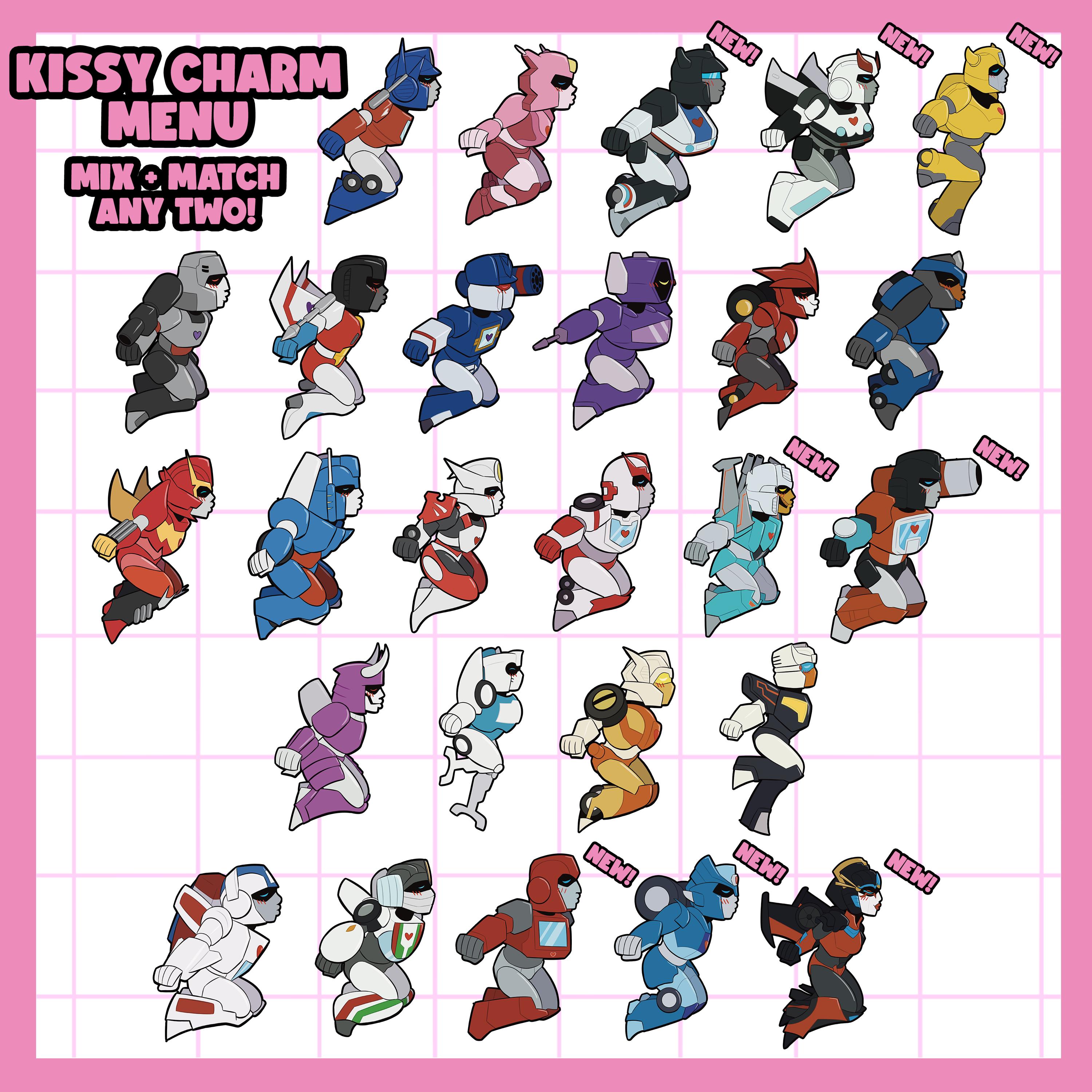 Mix and Match Transformers Kissy Charms