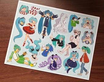Miku-afdruk 11 x 8,5