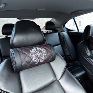 Audi Embroidery Print car black Pillow , Car seat pillow neck rest