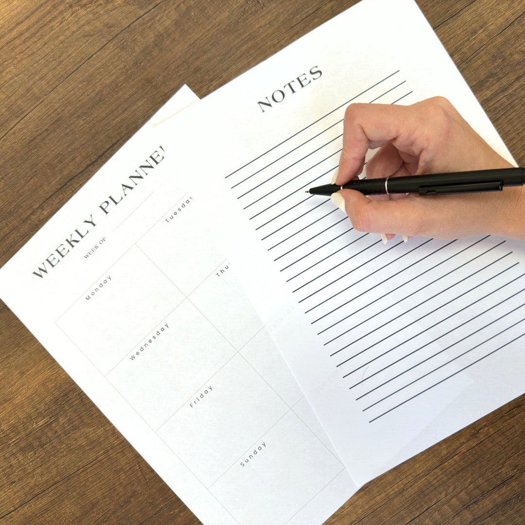 Minimalist Weekly Planner Printable to Do List Minimal Weekly - Etsy