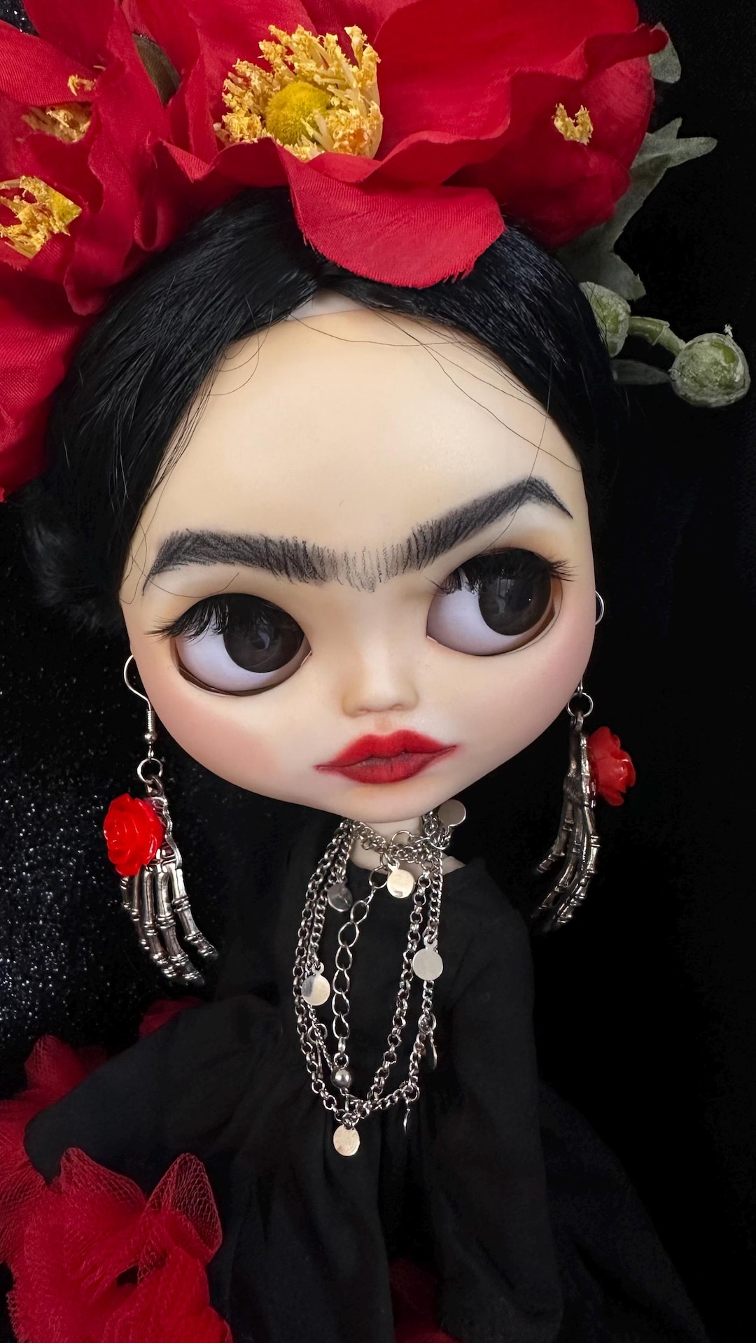 OOAK Blythe Art Doll Frida of the Silent Theatre — Gothic Artist Muse ...
