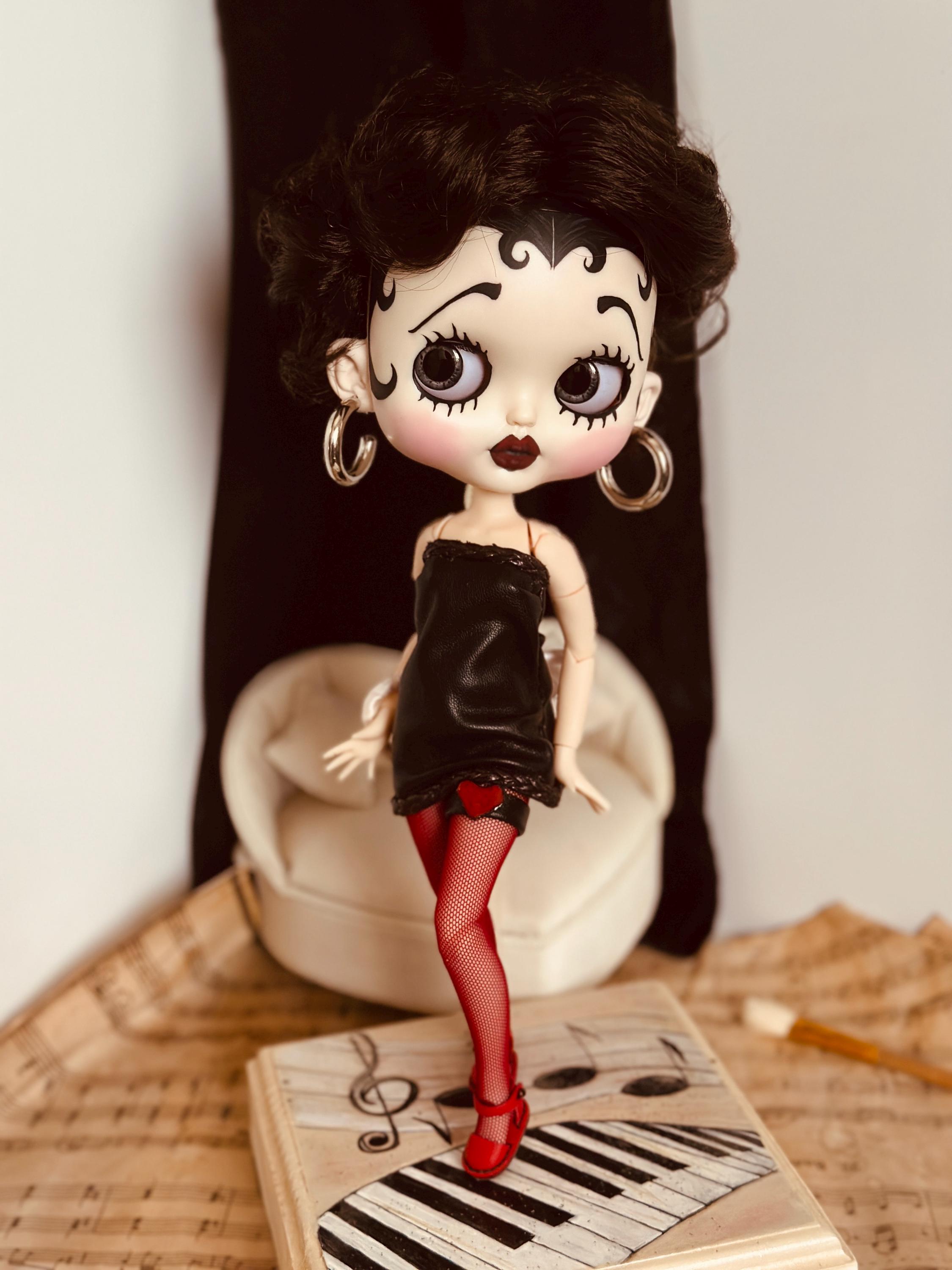 OOAK Blythe Art Doll “vintage Cinema Girl” – Betty Boop Inspired 