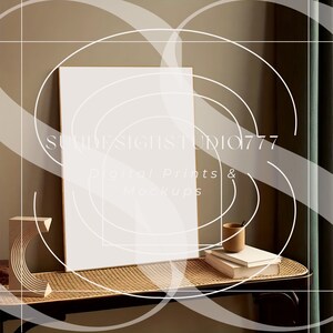 Vertical Frame Mockup, Thin Wood Frame Mockup, Single Frame, Wood Frame PSD Template, Digital Frame Mockup, Smart Object Layer
