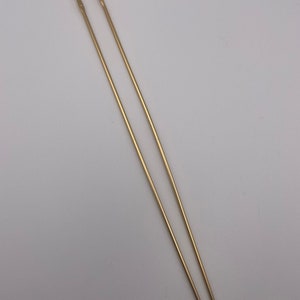 Vintage metal knitting needles, 2.5mm